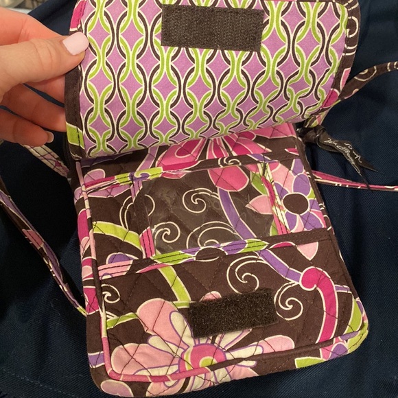 Vera Bradley Retired Purple Punch Quilted Paisley Crossbody Purse - Picture 6 of 11